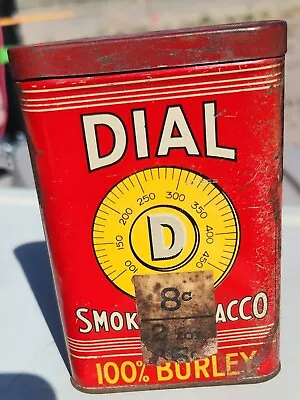 Dial 100% Burley Pocket Tobacco Tin 8 Cent Empty • $9.95