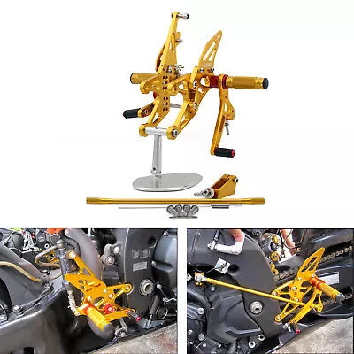 Rearset Rear Set Fit For Yamaha YZF 1000 R1 2007-2008 Gold  AV • $190.63