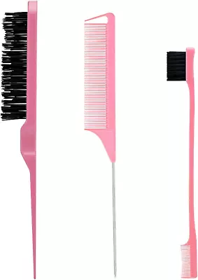 3 Pcs Slick Back Hair Brush Set Slick Brush Edges Brush Back Combing Brushes • £4.94