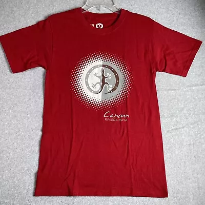 Cancun Riviera Maya Gecko T Shirt RED SZ S SS New With Tags QUICK SHIP !! • $11.98