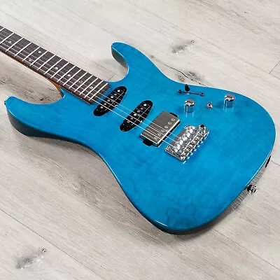 Ibanez Martin Miller MMN1 HSS Guitar Rosewood Fretboard Transparent Aqua Blue • $2599.99