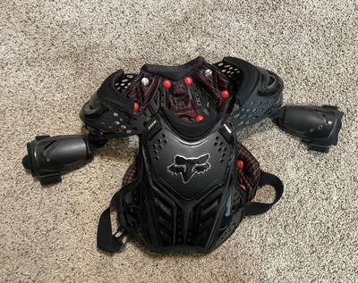 $89 • Buy Fox Racing Raceframe Kids Chest Protector Roost Deflector Guard Youth Small