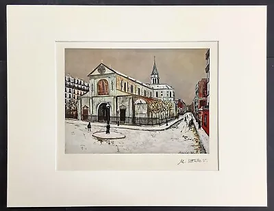 MAURICE UTRILLO - 14 X 18 Inch FRAMED - Vintage 69 Year Old Print • $185