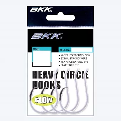 BKK UV Glow Finish Heavy Circle Fishing Hook - Choose Size - Free Express Shippi • $13.05