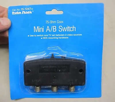 Radio Shack 15-1247B 75 Ohm Mini A/B Coax Video Switch - NEW • $12.99