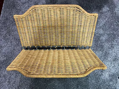 Vintage Retro Cane Wicker Rattan Folding  Magazine Rack 48 X 37 X 47 Cms • $25