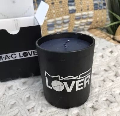 MAC Cosmetics MAC Lover Candle Limited Edition NIB Perfumed Black Glass Blue Wax • $19.99