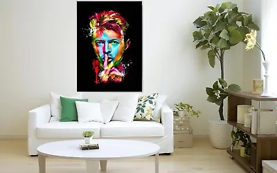 David Bowie Multi Colour Pop Art Canvas Framed/posters Home Decoration Art • £40