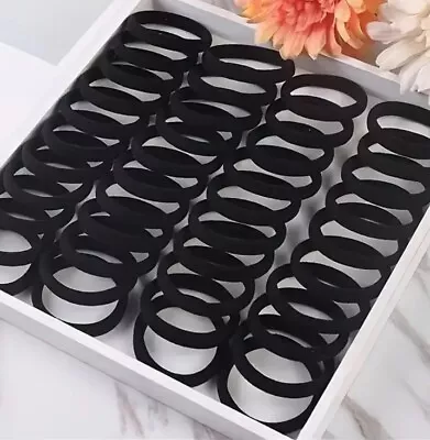 Bobbles For Thick Hair Womens Hair Band Ties Girls Packs Of 10 Black • £1.59