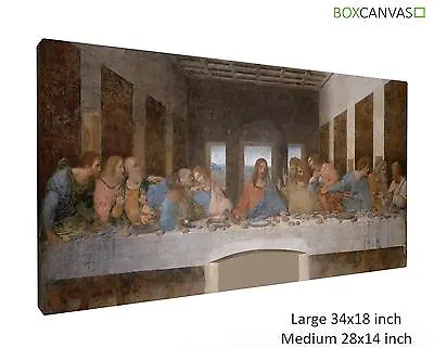 Italian Art Leonardo Da Renaissance Last Vinci Supper Canvas Wall • £27