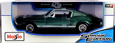 MAISTO 1:18 Diecast Special Edition 1967 Ford Mustang GTA Fastback 🟩 Green • $29.99