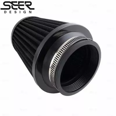 3  76mm Black Dry Air Filter Cold Air Intake Cone Replacement High Flow Inlet • $14.99