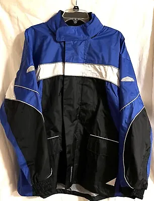 TourMaster Elite 3.0 Mens Motorcycle Rain Suit Jacket Blue Sz S • $29.99