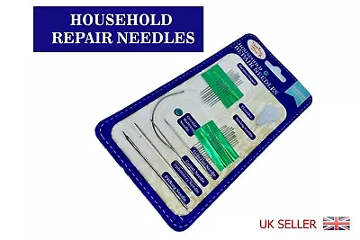 £2.99 • Buy 27 Pc Household Sewing Repair Kit Upholstery Carpet Leather Curved Canvas UK