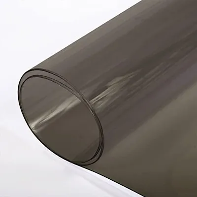 Smoke Tinted Vinyl 10-Gauge Black Transparent Plastic PVC Fabric By The Yard 54  • $15.95