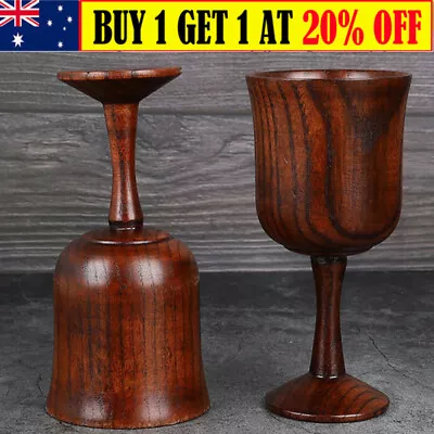 Wine Grape Drinking Cups Wood Goblet Wooden Cup For Kitchen For Home Natural • $13.99