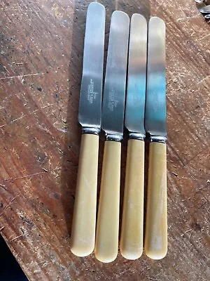 Antique Dinner Knives Walker & Hall Sheffield X 4 At 10” • £28