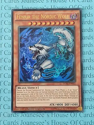 Fenrir The Nordic Wolf LC05-EN002 Ultra Rare Yu-Gi-Oh Card Limited New • £1.90