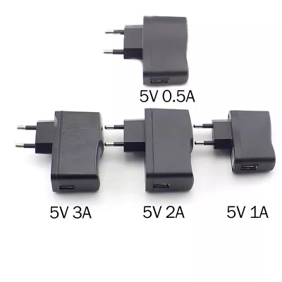$4.72 • Buy AC DC 5V 0.5A 1A 2A 3A USB Power Supply Charger Plug Port EU AU Adapter