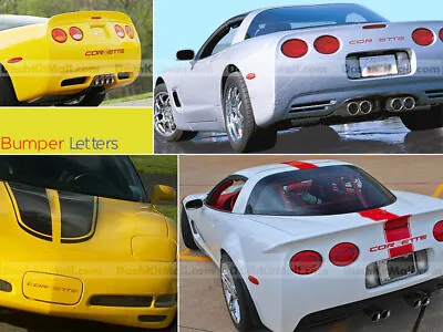 Dkm | Red Front+rear Bumper Letters For Corvette C5 1997-2004 Not Decals • $17.95