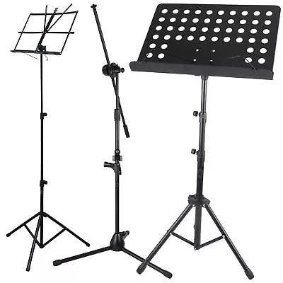 £8.15 • Buy Height Adjustable Folding Music Orchestral Book Holder Microphone Tripod Stand