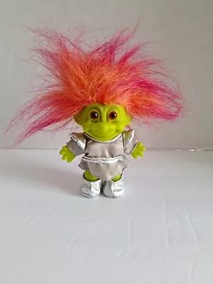 VtgRuss Silver Martian Space Alien Metallic Pink/Orange Hair Troll Figure 4  • $24.95