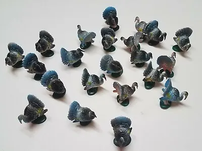 Vintage Miniature Turkeys - Hand Painted Figurines - 12 Pieces *For Thanksgiving • $15.99