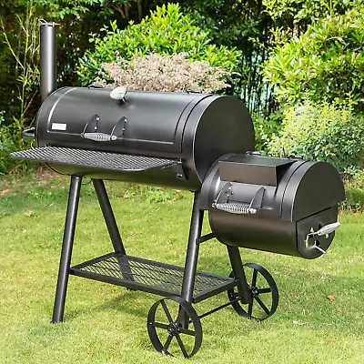 Heavy Duty Smoker X-Large Charcoal Grill With Offset Smoker 942 Sq.In. Cooking • $562.99