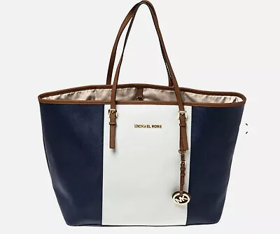 MICHAEL KORS Genuine Large Tote Bag. Nautical Navy Tan & Off White. • £69.99