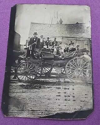 Vicksburg MS Mar 9 1893 5  X 6.5  Tintype Carriage & African American Children  • $349