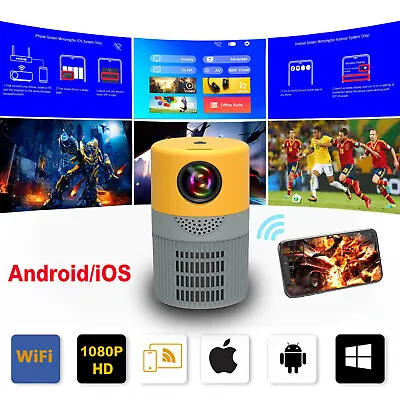 Mini Projector 1080P UHD LCD WiFi Home Office Theater Cinema For Android IPhone • $58.99