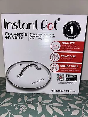 Instant Pot Glass Lid Stream Vent Stainless Steel Rim 6 Quart Cookers NEW IN BOX • $13.75