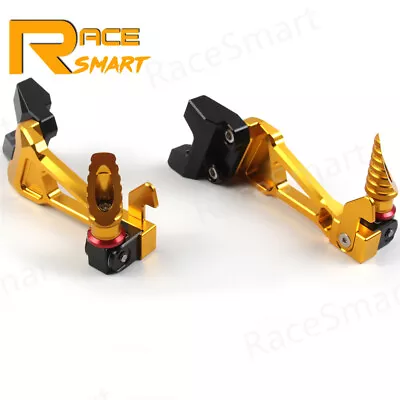 CNC Gold Rear Passenger Footrests Foot Pegs For Yamaha YZF R6 2006 - 2016 YZF-R6 • $74.99