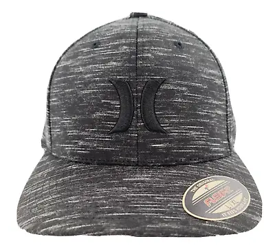 Hurley FlexFit Icon Textures Men's Black Heather Flex Fit Hat Cap Size L/XL NWT • $22.90