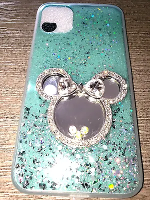 I 11 Phone Case Minnie Mouse So Much Sparkle! Mirror Center Gems Bow Used 3 Days • $8.76