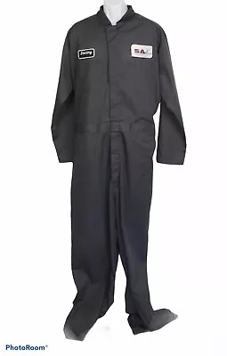 Cintas Mens Button Up Dark Grey Multi Size Stretchy Safety Long Sleeve Jumpsuit  • $17.99