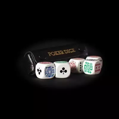 Deluxe Poker Dice / Liar Dice - Supplied In A Leather Case • £15.45