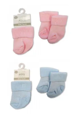 Premature Baby Socks 000 Roll Over White Pink Sky Blue Girl Boy Prem Tiny Baby • £3.95