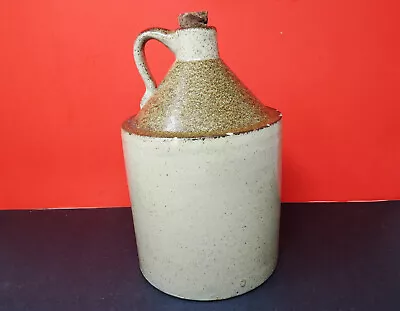 Vntg Early 1900 One Gallon Stoneware Salt Glazed Whiskey Moonshine Jug Crock GUC • $49.75