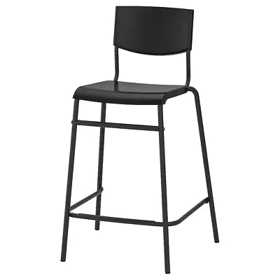 NEW IKEA STIG High Bar Stool Kitchen Organizer With Backrest Stackable  63cm • £29.03