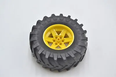 LEGO Wheel Tyre Rim Yellow Wheel Technic Racing Tire 107x44R 15038c05 • $25.70