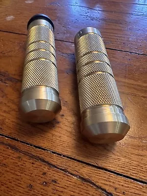 Accutronix Custom Grips - Knurled/Grooved Color Brass Drive By Wire Harley • $122.94