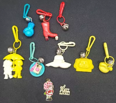 VINTAGE 1980s BELL CLIP PLASTIC Necklace Charms Hat Glove Cake Boot Others 80s • $18.97