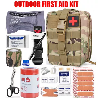 Survival First Aid Kit Medical Emergency Military Trauma Bag Tactical IFAK • $26.99