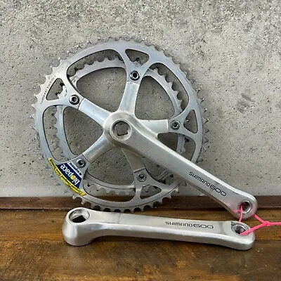 Vintage Shimano 600 FC-6207 Crank Set 170 Mm Double 130 BCD 52t  Pantograph A2 • $55.99