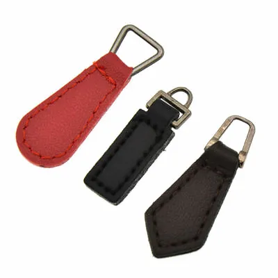 10 Pcs PU Leather Zipper Tags Fixer Pull Tab Replacement Wallet Purse Bag Acc • $3.18