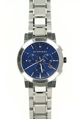 $562.50 • Buy Burberry BU9363 Men's Silver Blue Face Stainless Chronograph Watch 06565