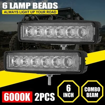 2X 6inch 36W LED Work Light Bar Spot Pods Fog Lamp Driving Truck Offroad SUV ATV • $9.29