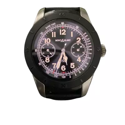 MONTBLANC Summit Smartwatch 117548 Men's Digital Black Leather Watch • $364.50