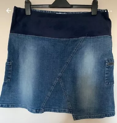 Denim Maternity Skirt Size 14 • £6